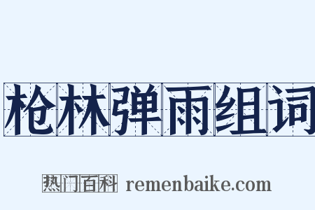 枪林弹雨组词是什么意思的图片